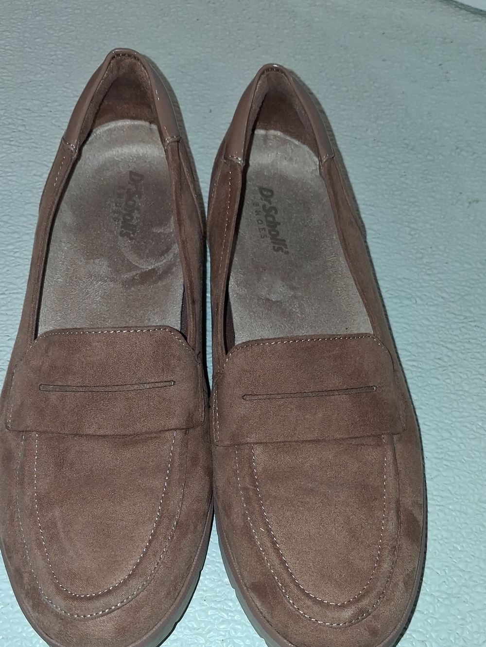 Dr. Scholl's Brown Suede Women's Penny Loafers